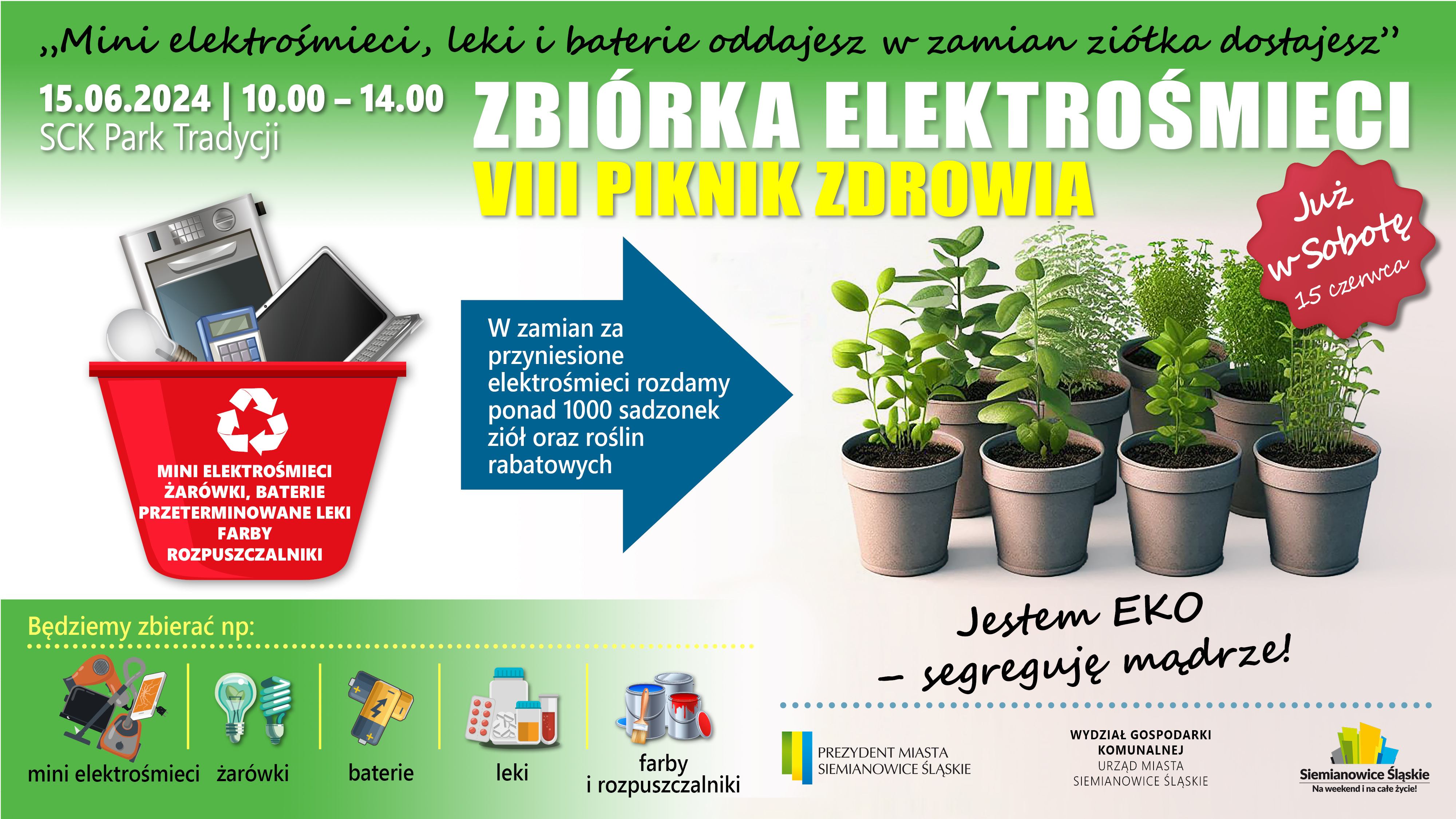 Zdjęcie Plakat dotyczący zbiórki elektrośmieci w dniu 15 czerwca 2024.jpg